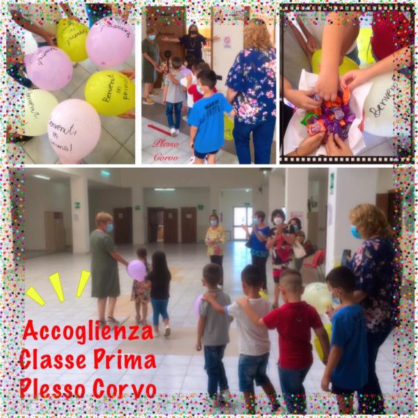 images Catanzaro. L'Istituto 'Casalinuovo Catanzaro Sud' accoglie i bimbi con palloncini, canti e balli 