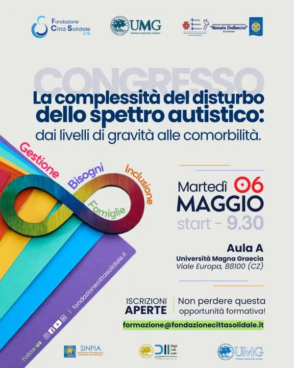 Catanzaro, UMG e Fondazione Città Solidale ancora insieme per l’Autismo images Catanzaro, UMG e Fondazione Città Solidale ancora insieme per l’Autismo