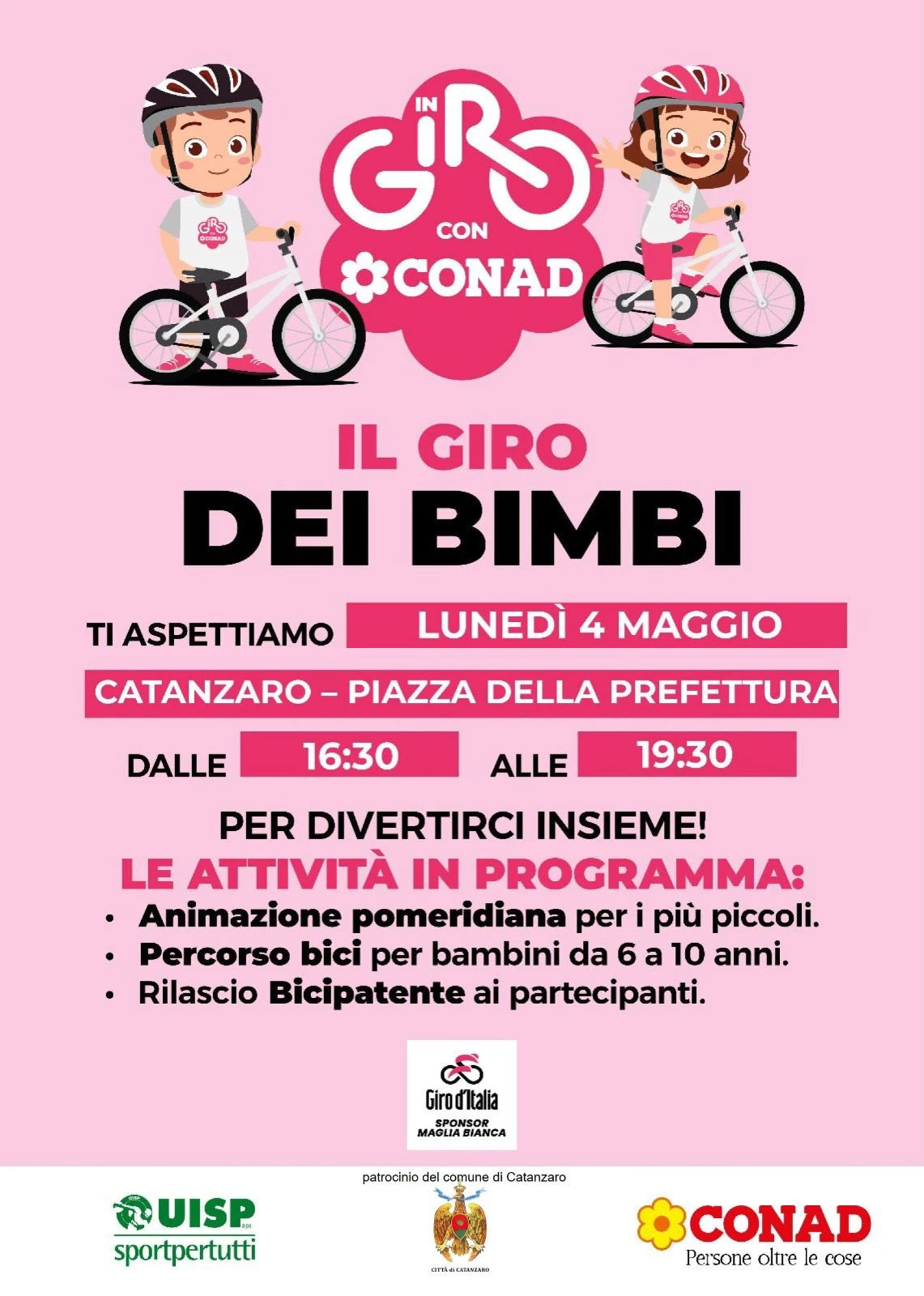 Catanzaro, in arrivo “Il Giro dei Bimbi”: lunedì pomeriggio sport e divertimento nel centro storico