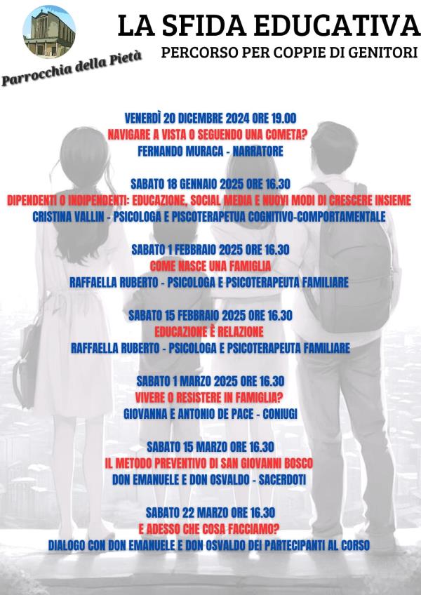 images Alla "Parrocchia della Pietà" di Lamezia la "Sfida educativa" per coppie di genitori