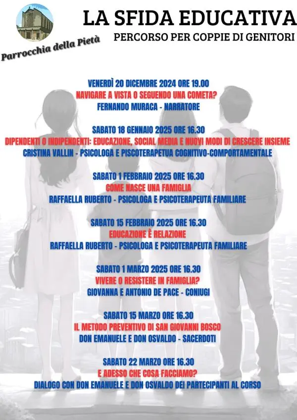 Alla "Parrocchia della Pietà" di Lamezia la "Sfida educativa" per coppie di genitori images Alla "Parrocchia della Pietà" di Lamezia la "Sfida educativa" per coppie di genitori