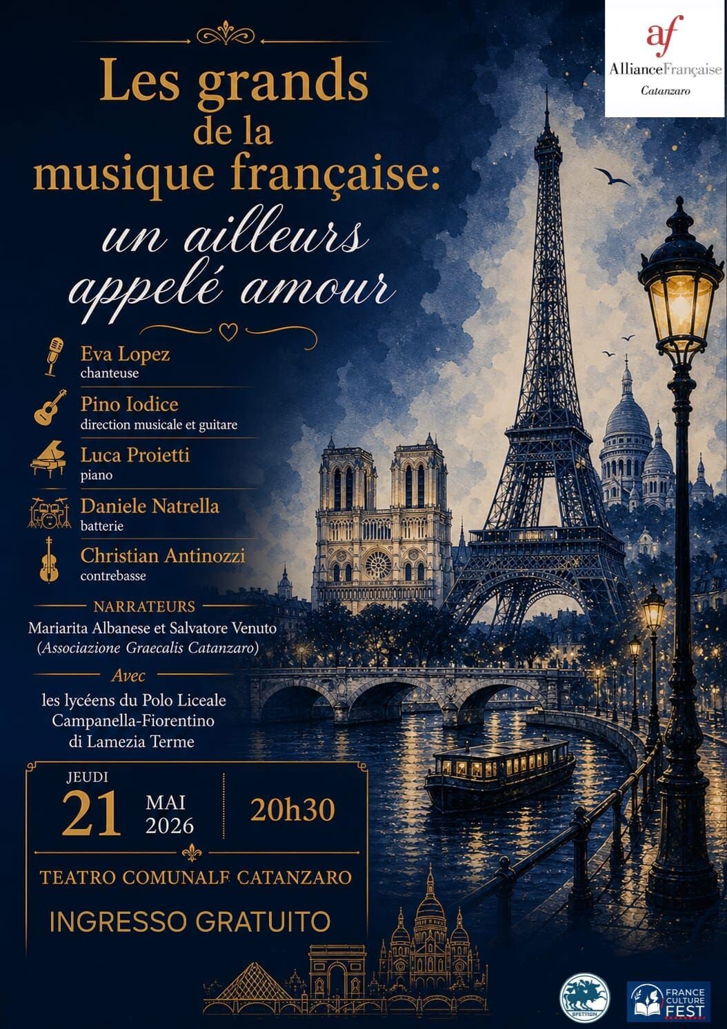 images Catanzaro, gran finale del "France Culture Fest 2026"  al Comunale: in scena le grandi  note della musica francese 