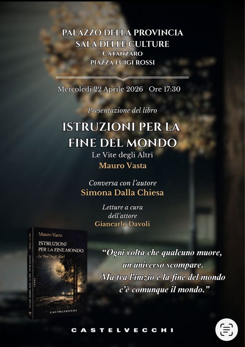 images Mauro Vasta torna in libreria, alla Casa delle Culture presenta “Istruzioni per la fine del mondo”