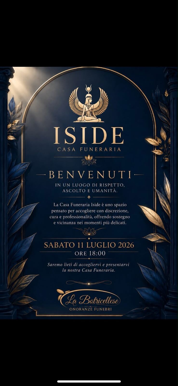 Botricello, apre la Casa funeraria 'Iside': un luogo pensato per offrire accoglienza e riservatezza nei momenti più delicati images Botricello, apre la Casa funeraria 'Iside': un luogo pensato per offrire accoglienza e riservatezza nei momenti più delicati