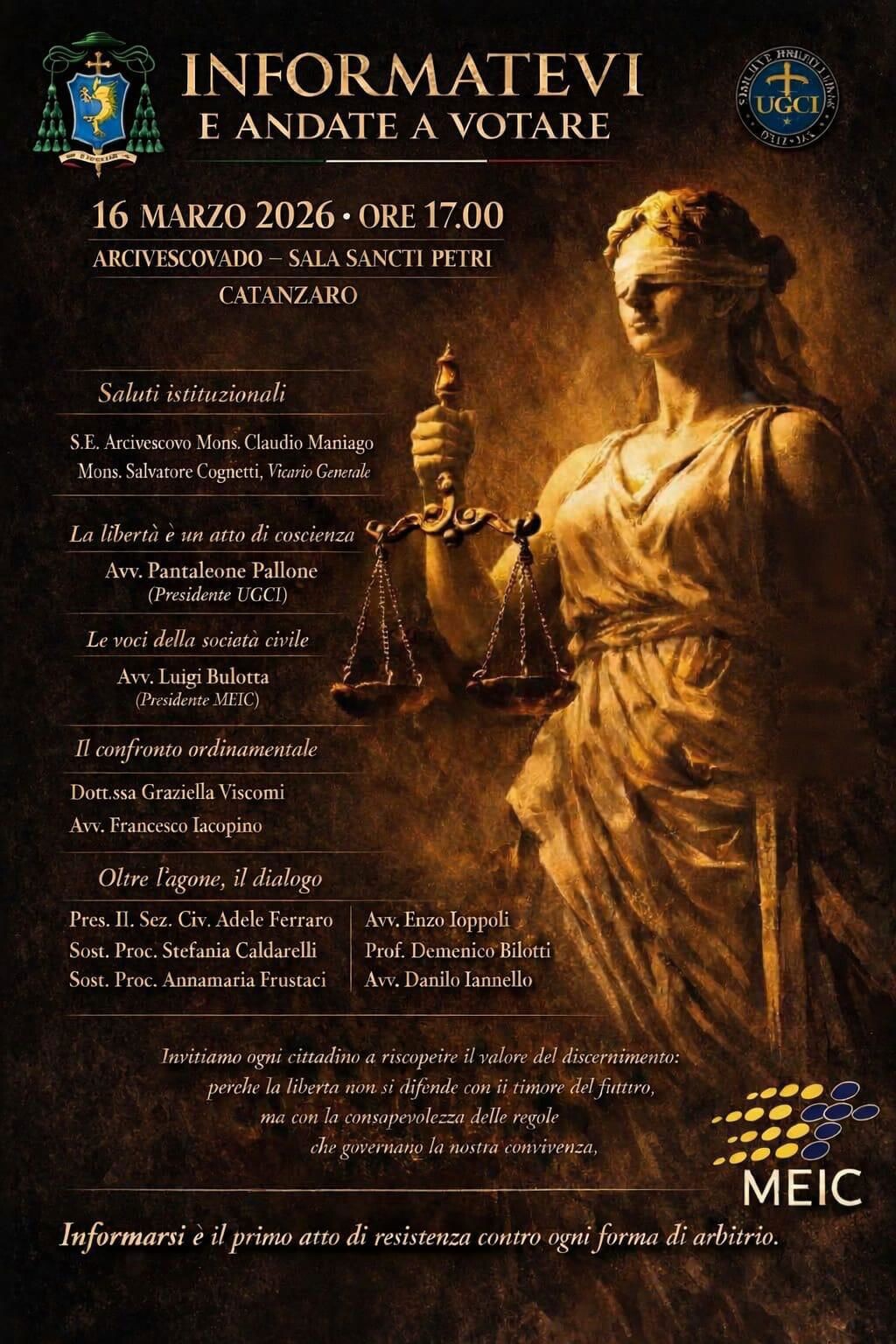 images Giustizia, a Catanzaro l’appello di U.G.C.I. e MEIC: “Oltre la propaganda, il dovere di informarsi”