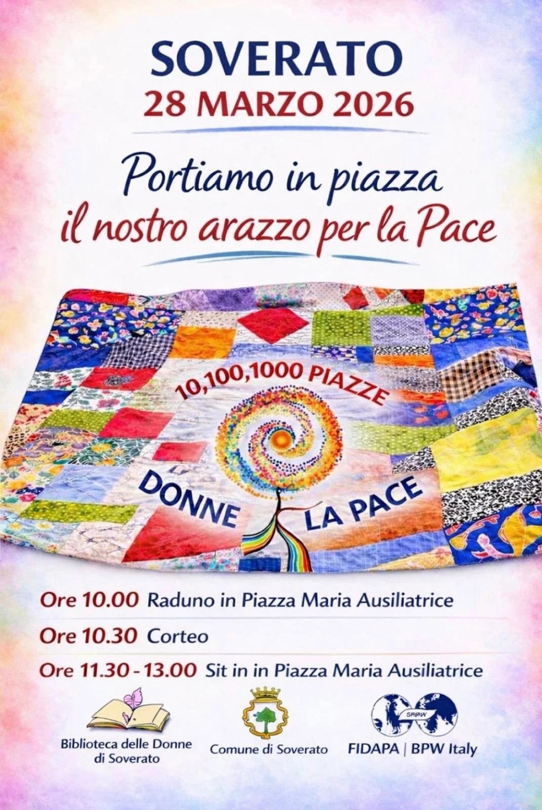 "10-100-1000 Piazze di Donne per la Pace", il 28 marzo l'evento a Soverato 