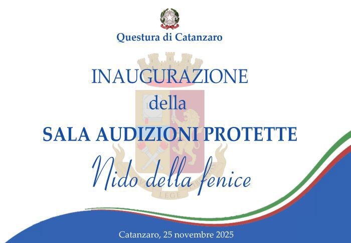 images Alla Questura di Catanzaro l'inaugurazione della Sala Audizioni Protette per le vittime vulnerabili “Il Nido della Fenice”