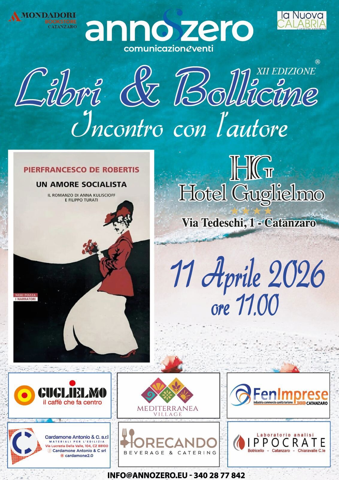 images Catanzaro, l'11 aprile torna "Libri e Bollicine" con Pierfrancesco De Robertis e "Un amore socialista"