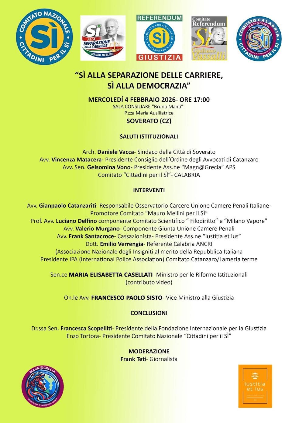 Verso il referendum, quattro appuntamenti per informare e scegliere consapevolmente il 'SÌ'
images Verso il referendum, quattro appuntamenti per informare e scegliere consapevolmente il 'SÌ'