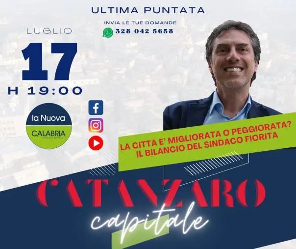 Catanzaro Capitale, ospite Nicola Fiorita: invia le tue domande al sindaco (DIRETTA ALLE 19) images Catanzaro Capitale, ospite Nicola Fiorita: invia le tue domande al sindaco (DIRETTA ALLE 19)