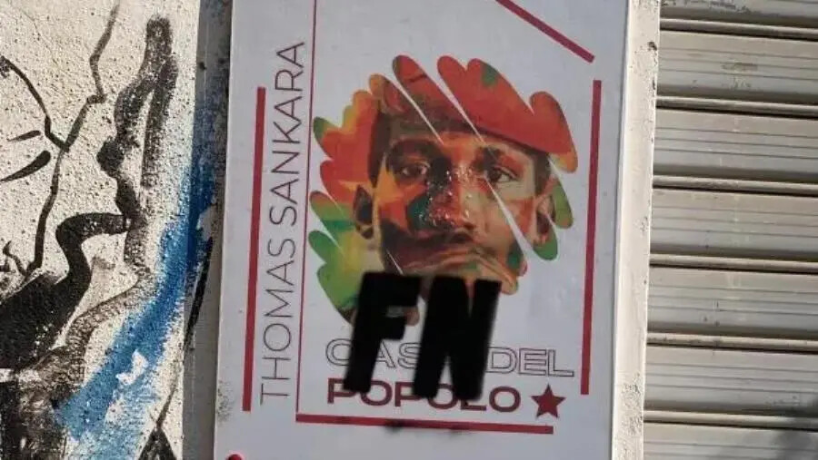 Catanzaro, imbrattata con il logo di Forza Nuova la Casa del Popolo Thomas Sankara images Catanzaro, imbrattata con il logo di Forza Nuova la Casa del Popolo Thomas Sankara