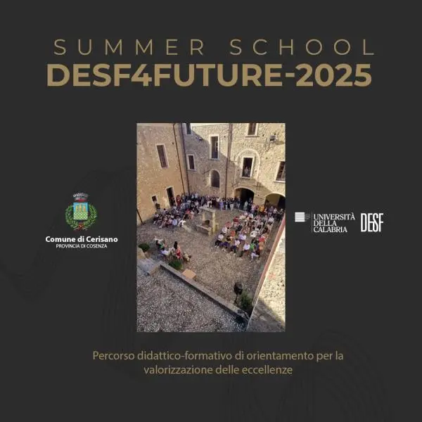A Cerisano la II Summer School "Desf4future" per le eccellenze delle scuole superiori della Calabria images A Cerisano la II Summer School "Desf4future" per le eccellenze delle scuole superiori della Calabria