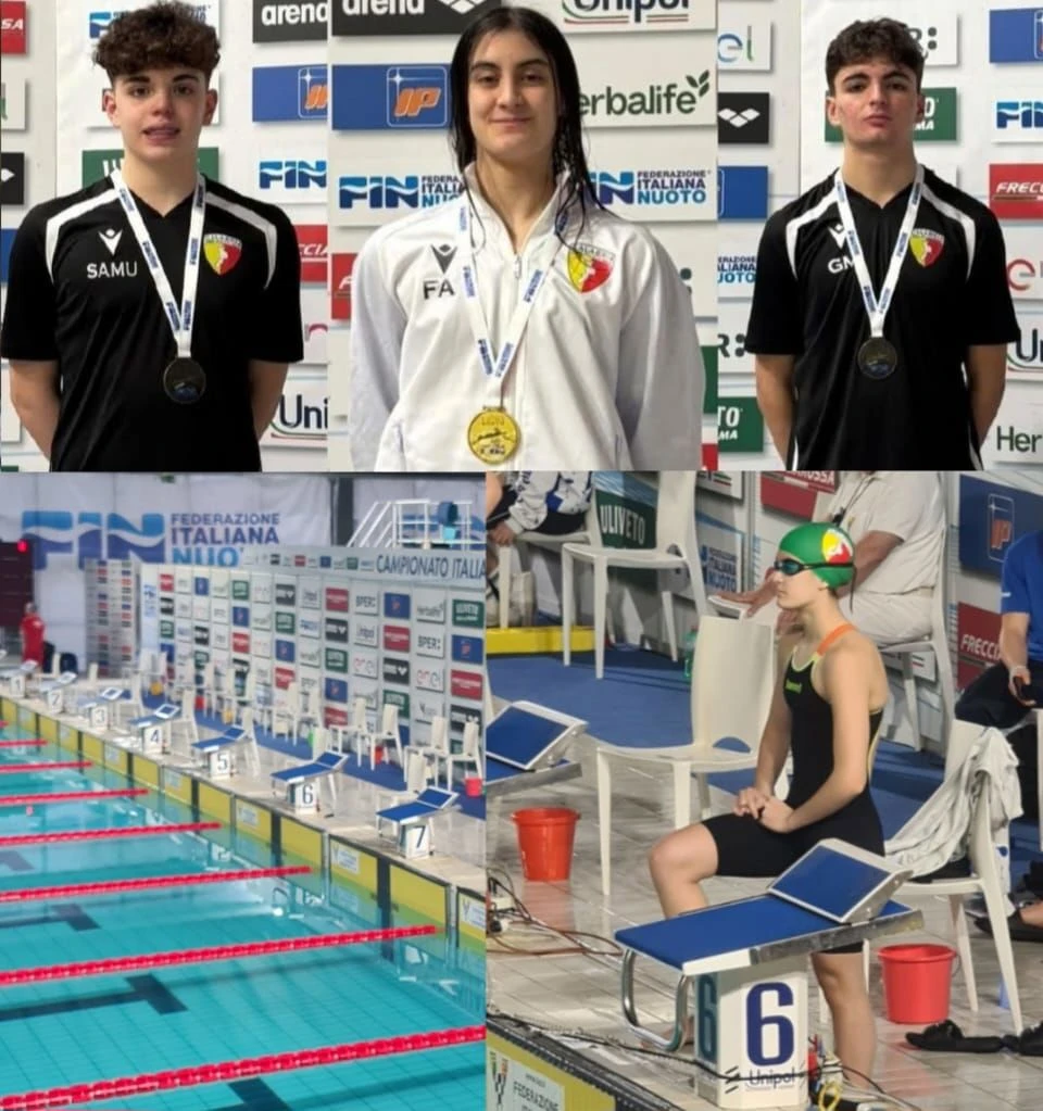 Ai Campionati di nuoto il cuore di Catanzaro batte per Federica Alampi, Samuele Stabile e Gregorio Muraca