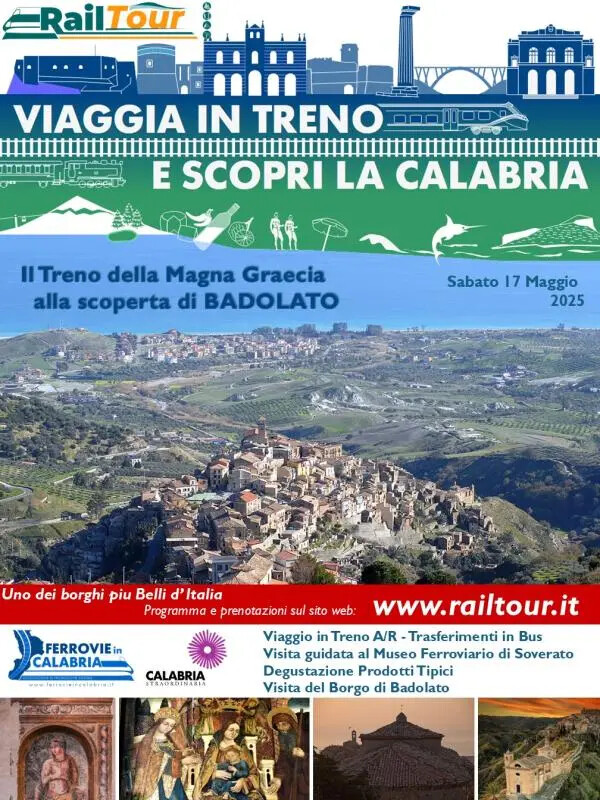 images Sabato 17 maggio, l'appuntamento con il Treno della Magna Graecia dedicato a Badolato Borgo