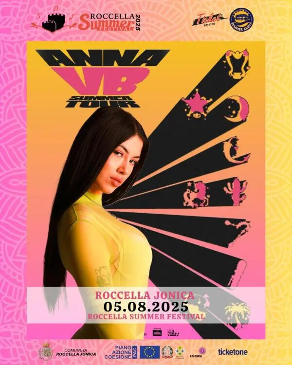 images Roccella Summer Festival 2025, il 5 agosto Anna in concerto al Teatro al Castello