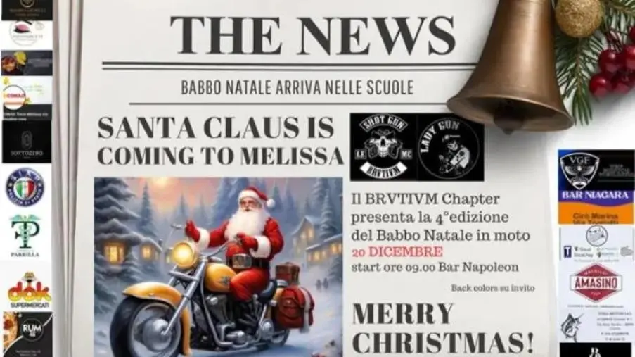 images A Torre Melissa Babbo Natale arriva in moto per la IV edizione del 'Shotgun Brvtivm' 
