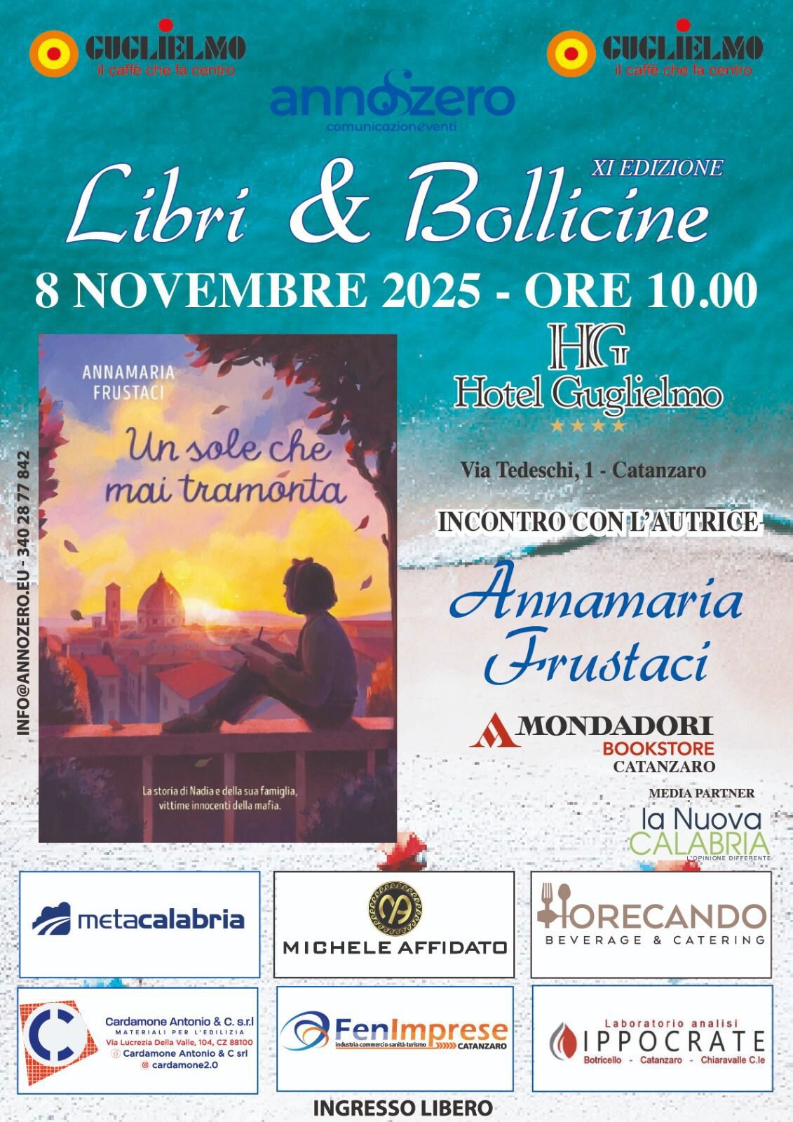 images Libri&Bollicine a Catanzaro, appuntamento con "Un sole che mai tramonta" di Annamaria Frustaci 