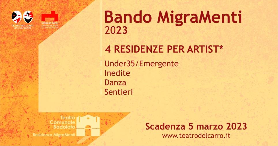 MigraMenti, c’è tempo fino al 5 marzo per partecipare al bando per le nuove residenze artistiche images MigraMenti, c’è tempo fino al 5 marzo per partecipare al bando per le nuove residenze artistiche