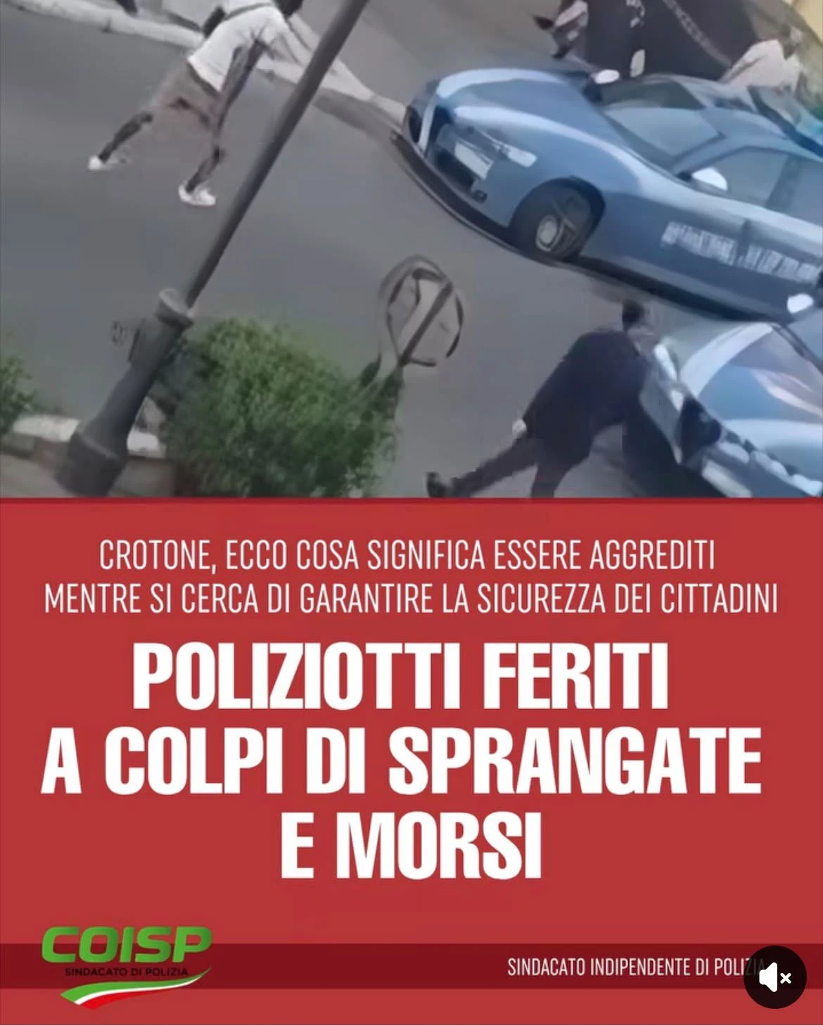 Agenti presi a sprangate a Crotone, il Coisp: "Grazie a loro professionalità evitate conseguenze peggiori" 
