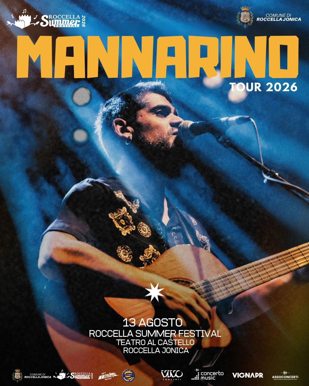 Roccella Summer Festival 2026, nel cast artistico ci sarà anche Alessandro Mannarino: concerto il 13 agosto