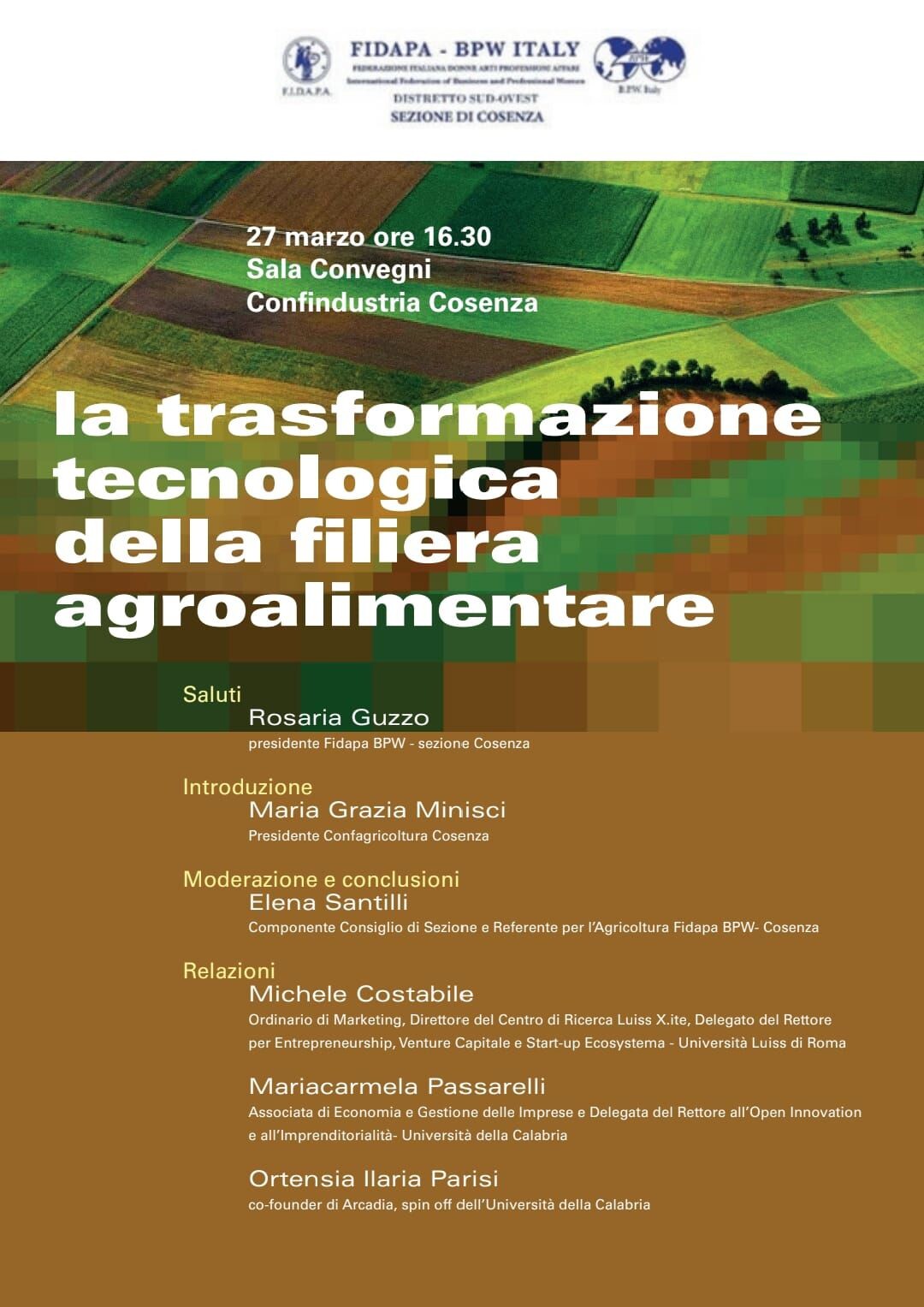 images “La trasformazione tecnologica della filiera agroalimentare”: convegno promosso dalla Fidapa di Cosenza