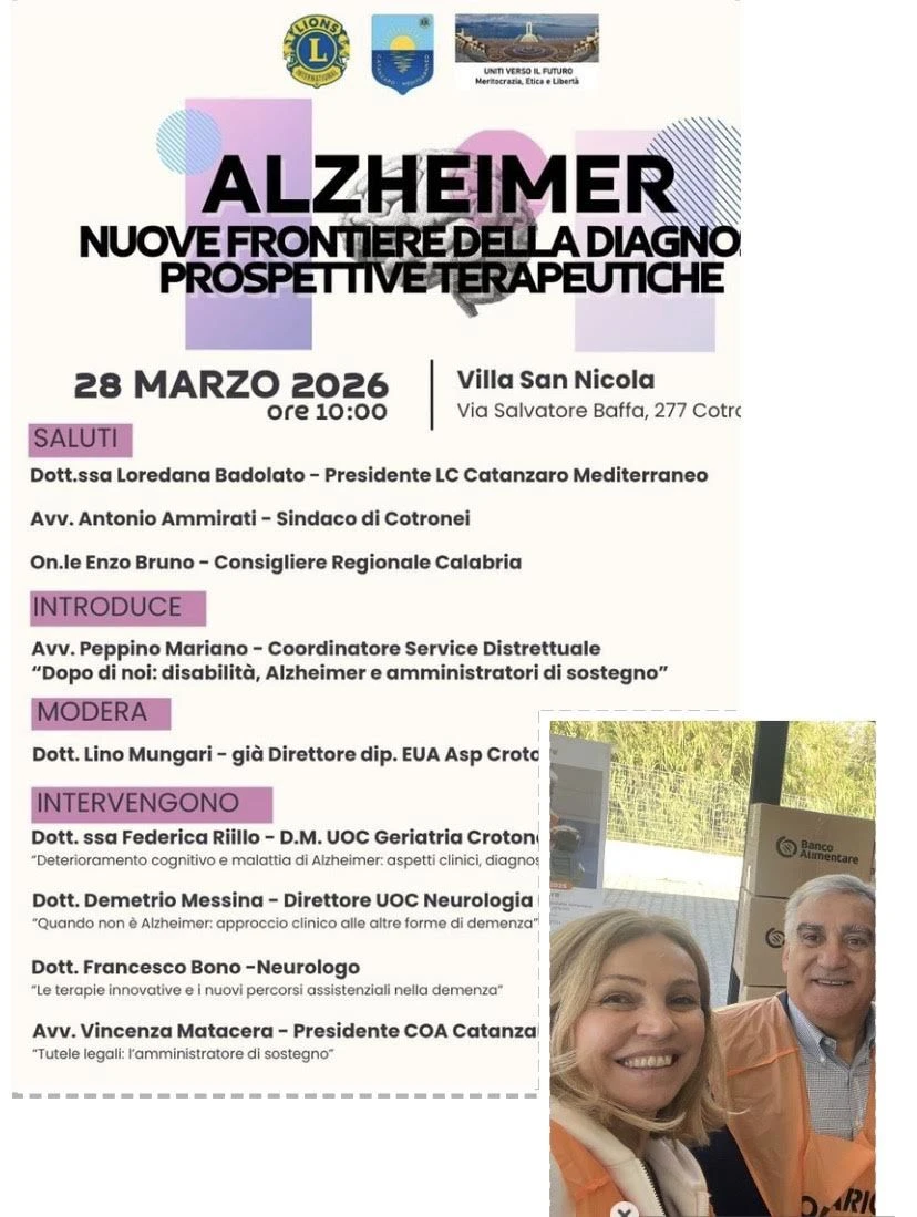 Alzheimer, a Cotronei un convegno per affrontare la malattia e sostenere le famiglie
