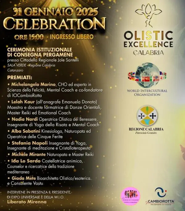 images “Olistic Excellence Calabria”, in Cittadella la premiazione di 8 professionisti