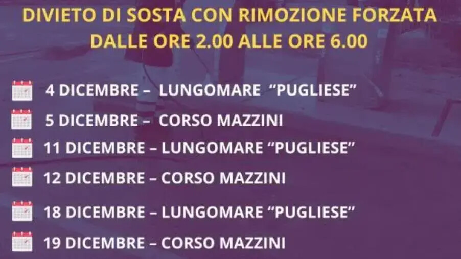 images Stanotte divieto di sosta su Corso Mazzini per consentire il lavaggio delle strade: il calendario degli interventi 