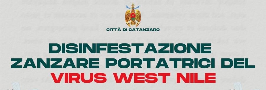 images Lotta al virus "West&nbsp;Nile", disinfestazione notturna a Catanzaro centro: vie interessate e raccomandazioni alla cittadinanza