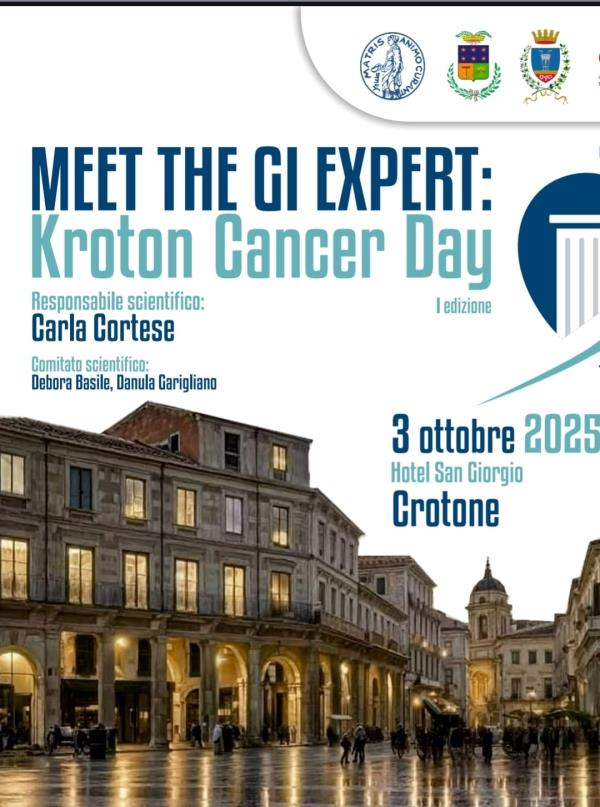 Crotone pronta ad ospitare “Meet the Gi expert. Kroton Cancer day”