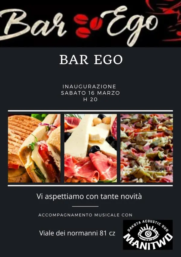 Catanzaro, sabato 16 marzo inaugura il bar Ego: tante novità gustosissime e buona musica images Catanzaro, sabato 16 marzo inaugura il bar Ego: tante novità gustosissime e buona musica