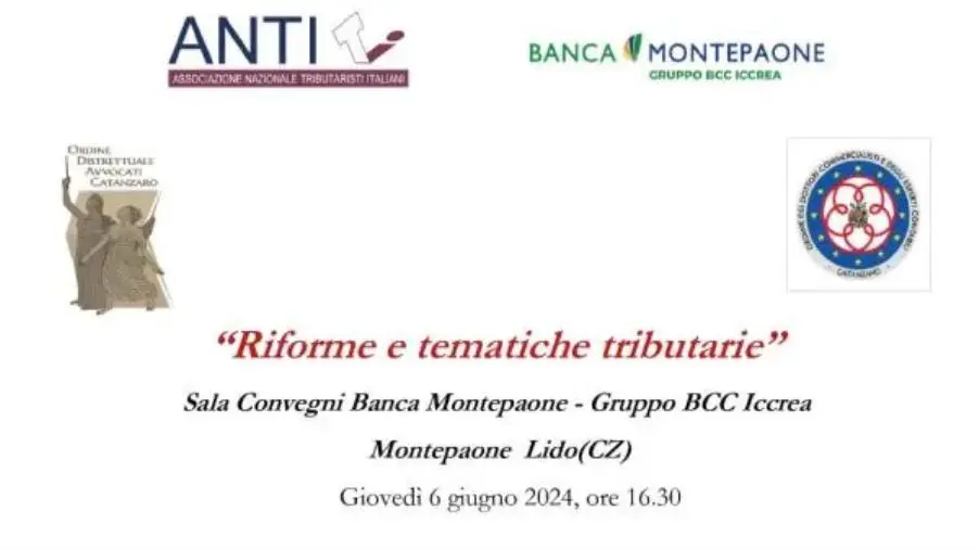 Montepaone, giovedì 6 giugno il convegno “Riforme e tematiche tributarie” images Montepaone, giovedì 6 giugno il convegno “Riforme e tematiche tributarie”