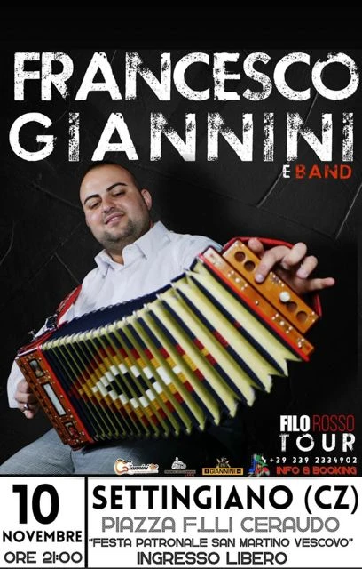 Settingiano festeggia San Martino con il concerto di Francesco Giannini e la sua band