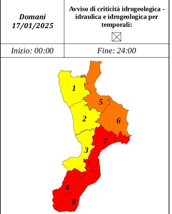 images Allerta rossa a Catanzaro, arriva l'ordinanza del sindaco: ecco cosa dispone per venerdì 17 