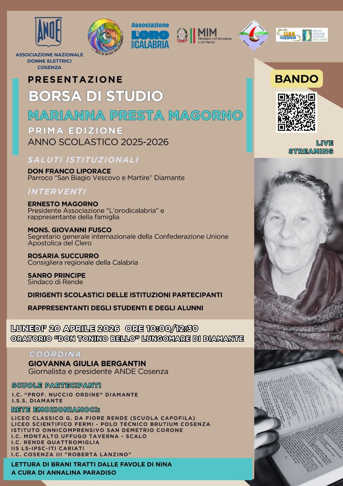 images Diamante, al via la I edizione della Borsa di Studio “Marianna Presta Magorno"