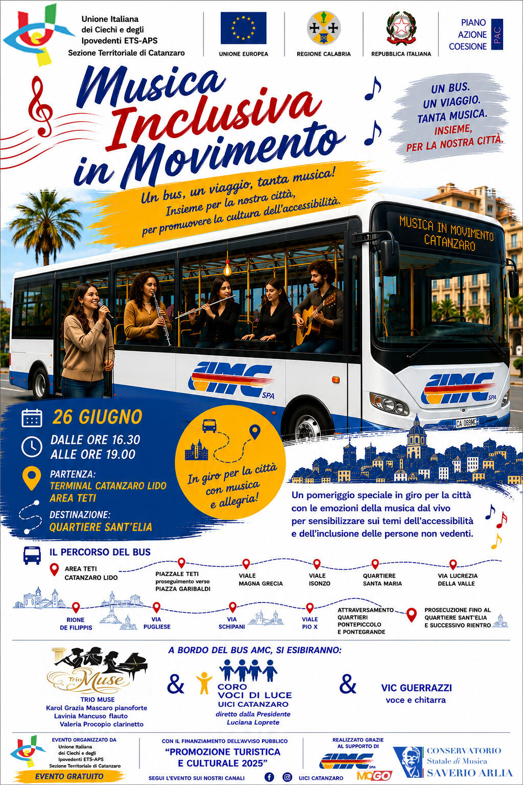 images "Musica Inclusiva in Movimento": un autobus si trasforma in un palcoscenico itinerante per una città sempre più accessibile