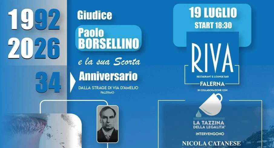 Falerna ricorda Paolo Borsellino a 34 anni dalla strage di via D'Amelio