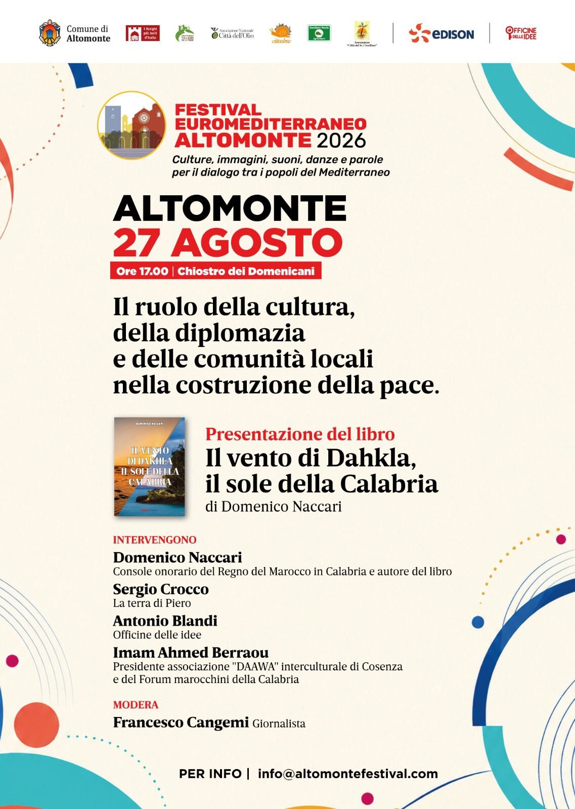 images Altomonte, al Festival Euromediterraneo il convegno sul ruolo della cultura, della diplomazia e delle comunità locali 