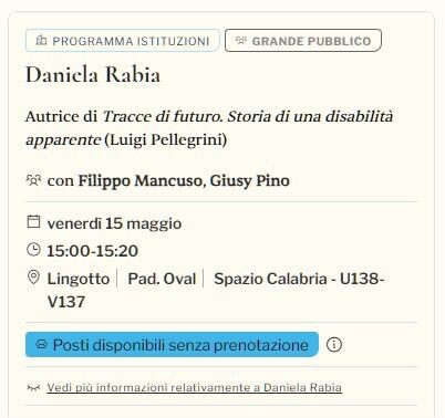 images Salone del Libro di Torino, ci sarà anche Daniela Rabia