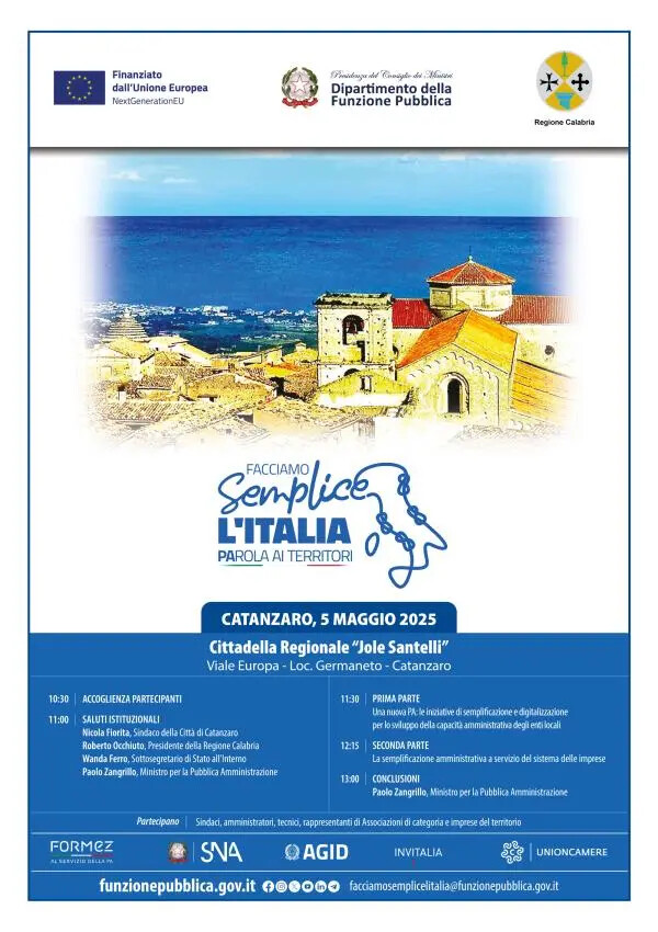 images "Facciamo semplice l'Italia. PArola ai territori”, a Catanzaro arriva il ministro Zangrillo
