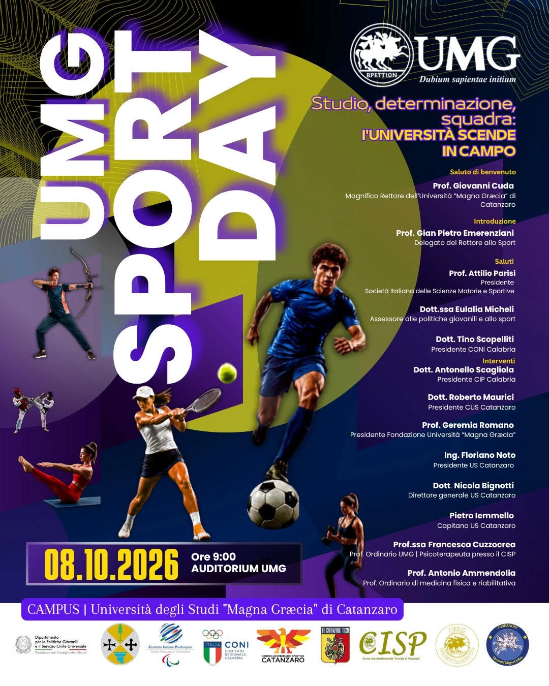 UMG Catanzaro, primo evento dell'ateneo dedicato allo sport universitario 