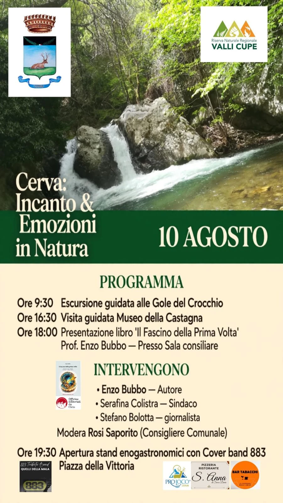 Tutto pronto a Cerva per “Incanto & Emozioni in Natura”: un 10 agosto tra escursioni, cultura e musica
