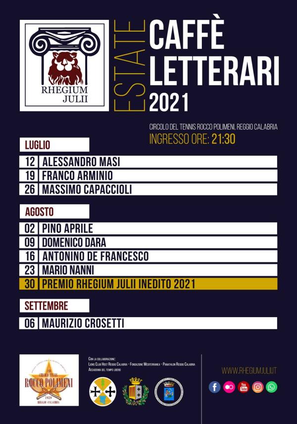 images Reggio. Caffè Letterari: gli appuntamenti di luglio, agosto e settembre al "Circolo Polimeni"