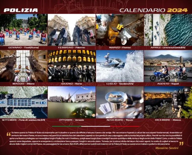 Presentata l’edizione 2024 del Calendario della Polizia di Stato images Presentata l’edizione 2024 del Calendario della Polizia di Stato