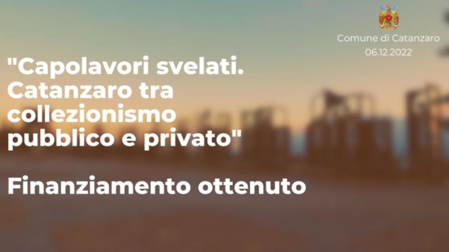 images Finanziamento da 50mila euro per la mostra “Capolavori svelati. Catanzaro tra collezionismo pubblico e privato” 