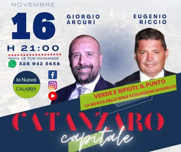 Catanzaro Capitale. Isole ecologiche interrate, rifiuti e verde: stasera confronto Arcuri-Riccio images Catanzaro Capitale. Isole ecologiche interrate, rifiuti e verde: stasera confronto Arcuri-Riccio