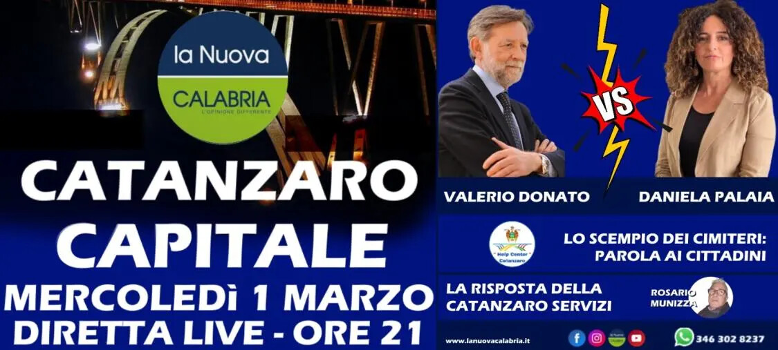 Catanzaro Capitale: nella nuova puntata ospiti Donato e Palaia, focus sulla vergogna dei cimiteri images Catanzaro Capitale: nella nuova puntata ospiti Donato e Palaia, focus sulla vergogna dei cimiteri