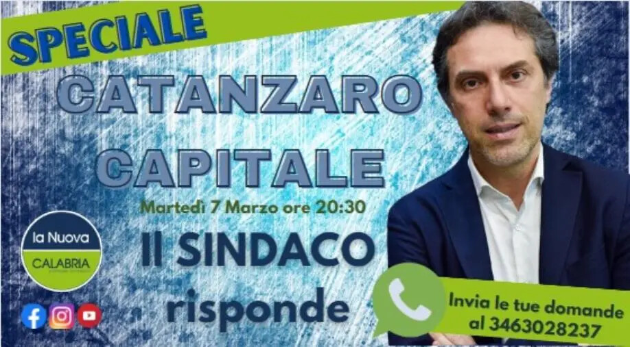 Catanzaro Capitale: domani alle 20.30 la nuova puntata con il sindaco Nicola Fiorita images Catanzaro Capitale: domani alle 20.30 la nuova puntata con il sindaco Nicola Fiorita
