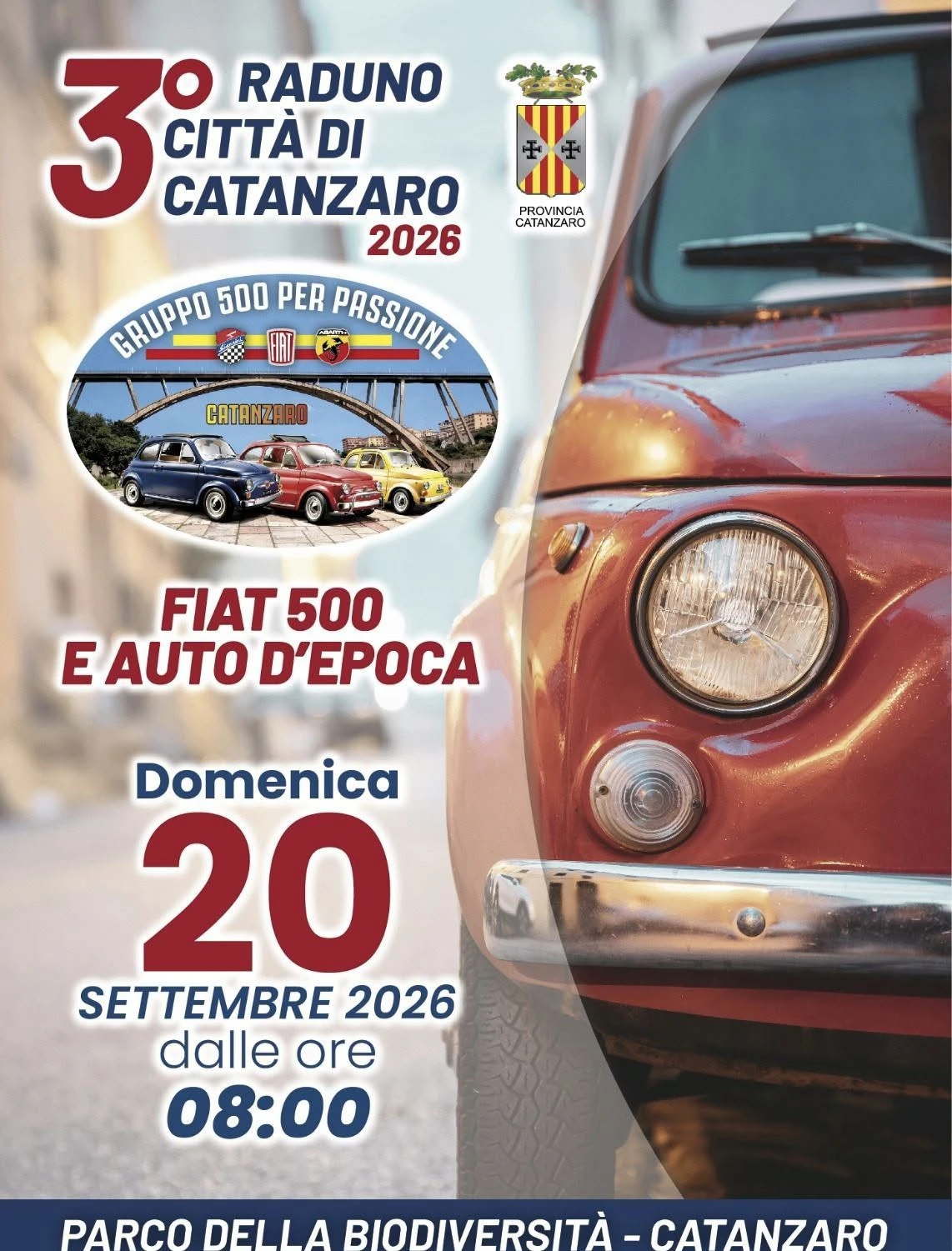 A Catanzaro il III raduno di Fiat 500 e auto d'epoca