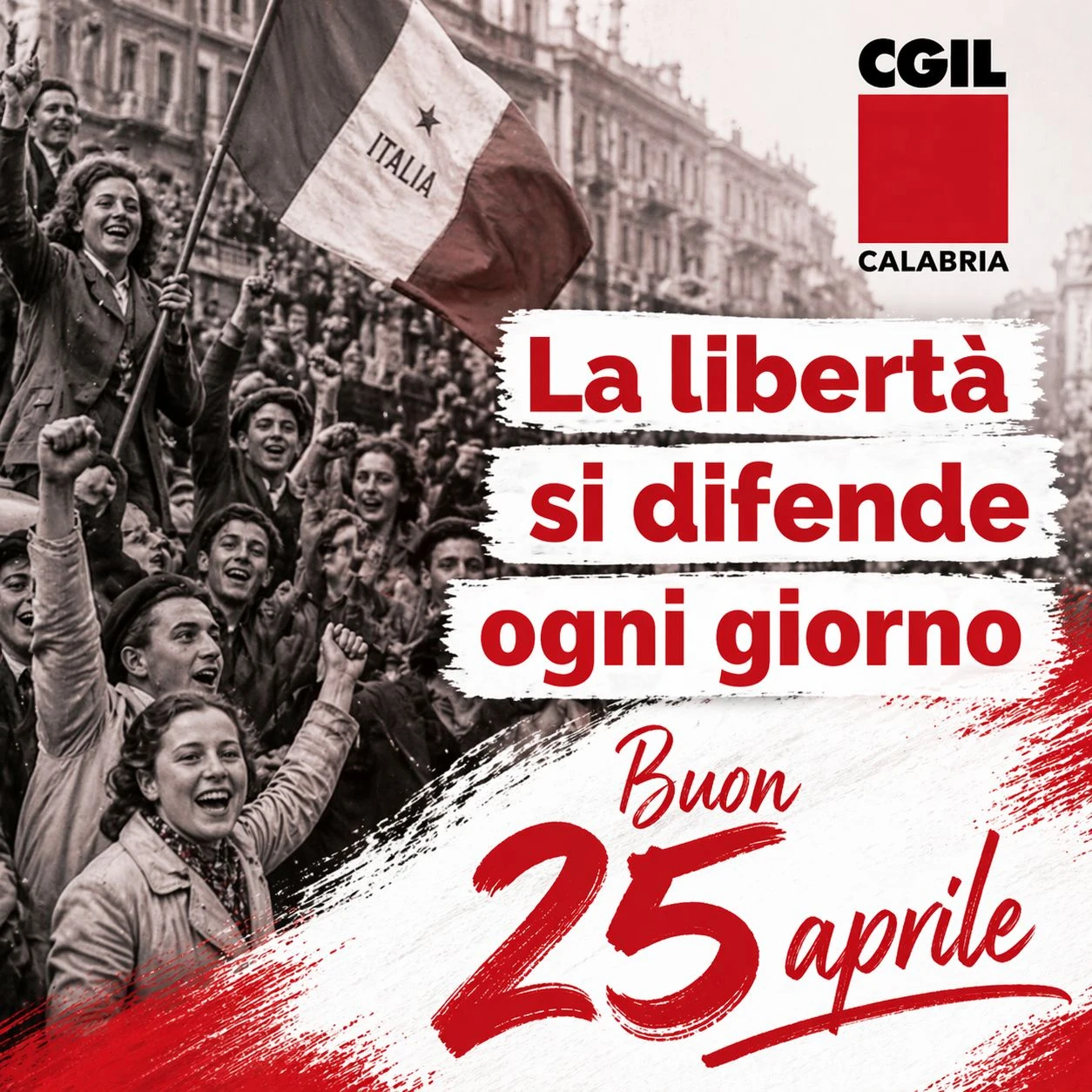 Cgil Calabria: “25 Aprile di responsabilità: &nbsp;diritti, lavoro e democrazia da difendere ogni giorno"